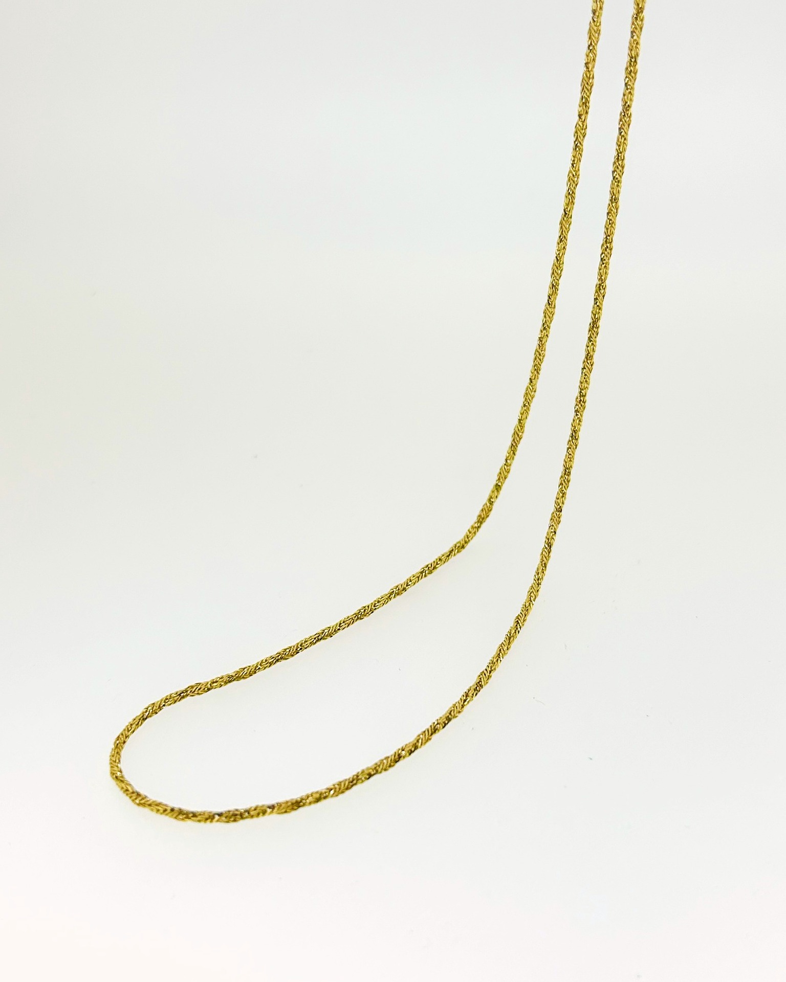 18-carat Yellow Gold Foxtail Chain 47 cm, Foxtail chain in 18-carat Yellow Gold. Weight: 5 g.