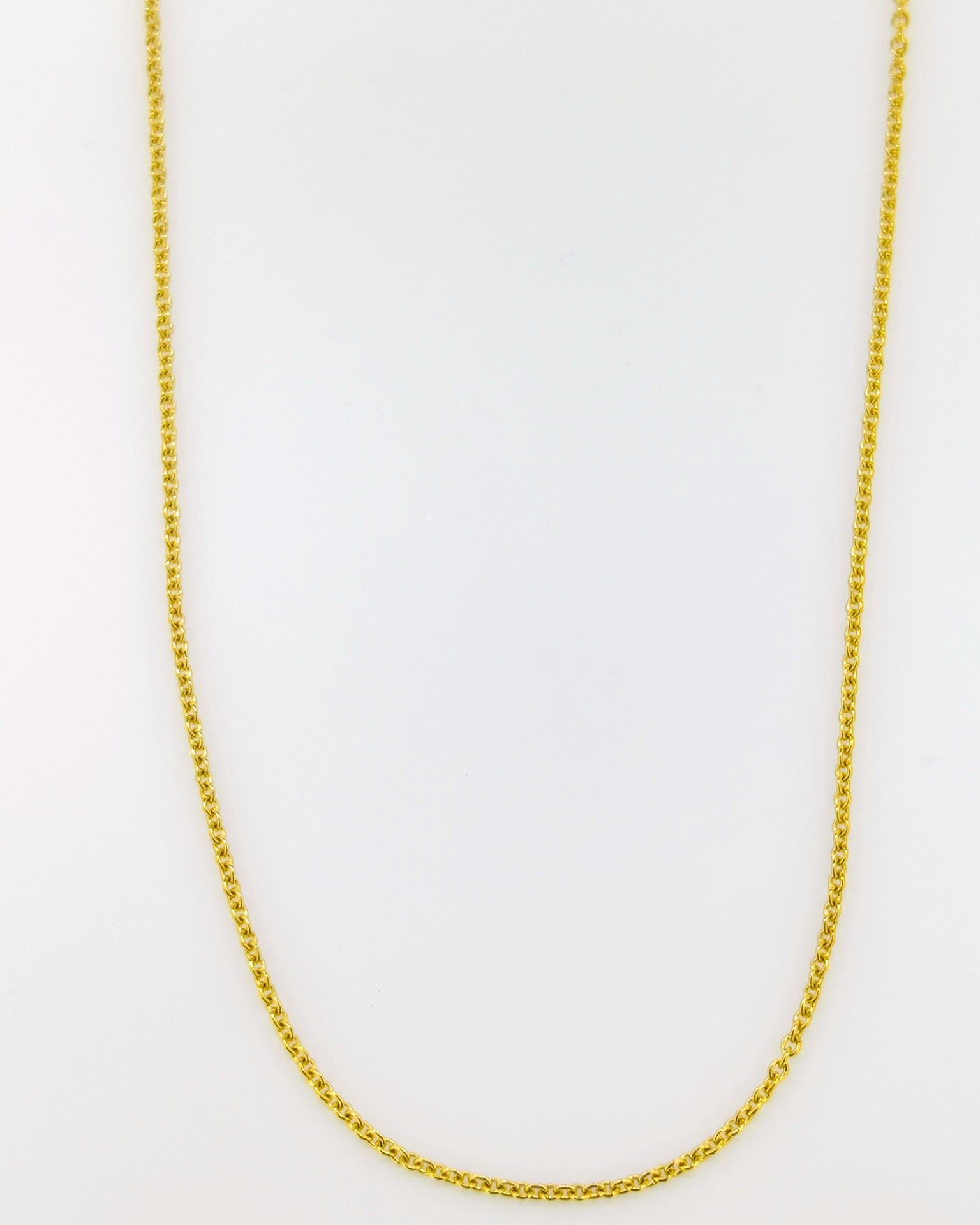 18-carat Yellow Gold 1 mm 52 cm trace chain, A fine trace chain in yellow gold. Weight: 2.9 g.