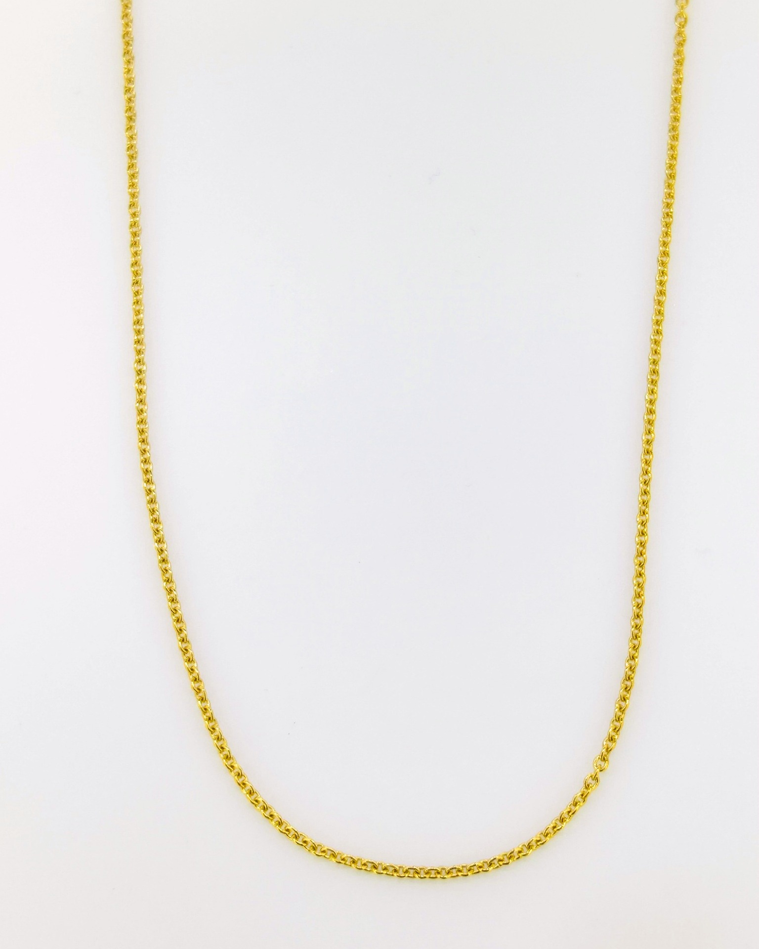 18-carat Yellow Gold 1 mm 55 cm Trace Chain, Weight: 2.7 g.