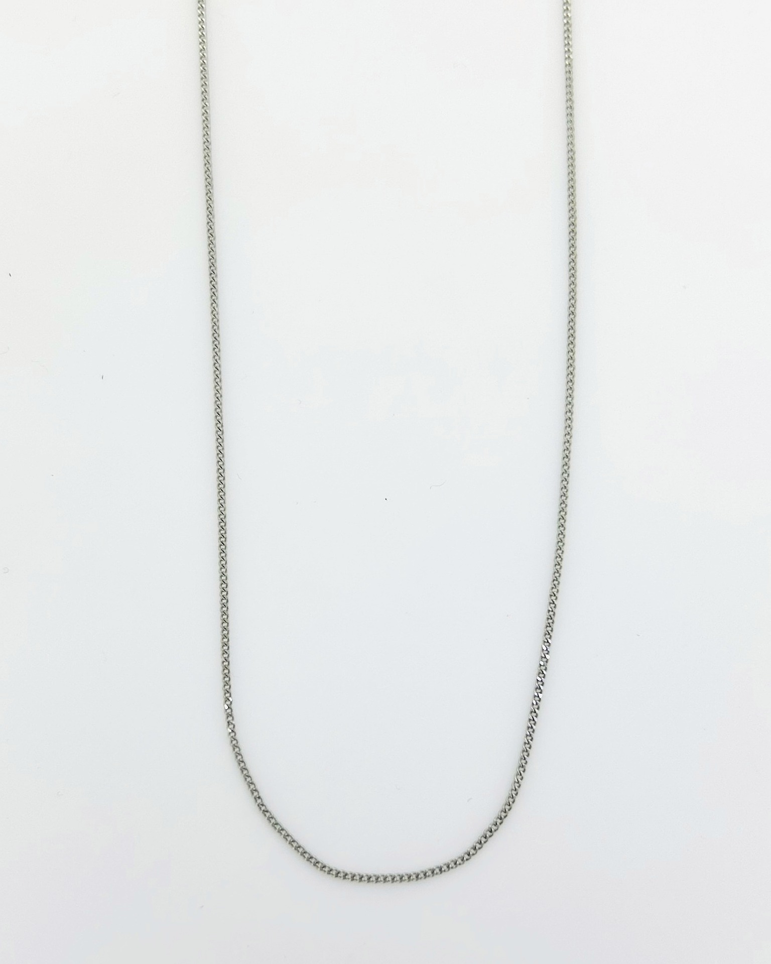 9-carat Italian White Gold 45 cm Chain, Fine white gold chain. 45 cm length.