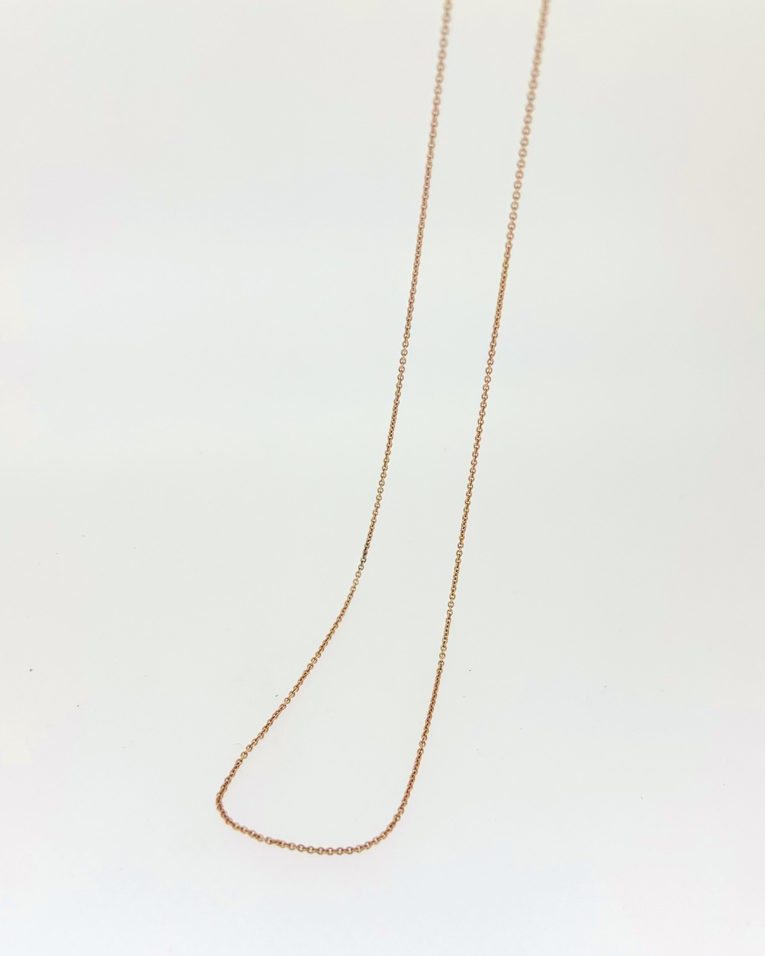 9-carat Rose Gold 47 cm 1 mm Trace Extender Chain, A fine trace extender chain in rose gold. Weight: 2.2 g.