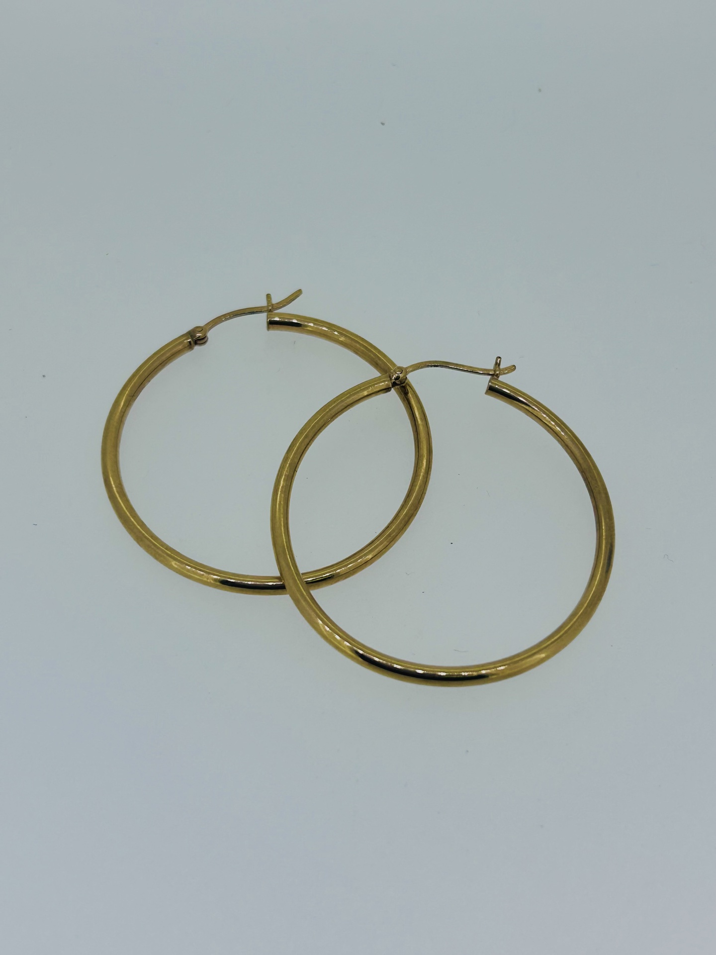 9-carat Yellow Gold Hoop Earrings, Classic hoop earrings in 9-carat Yellow Gold.
