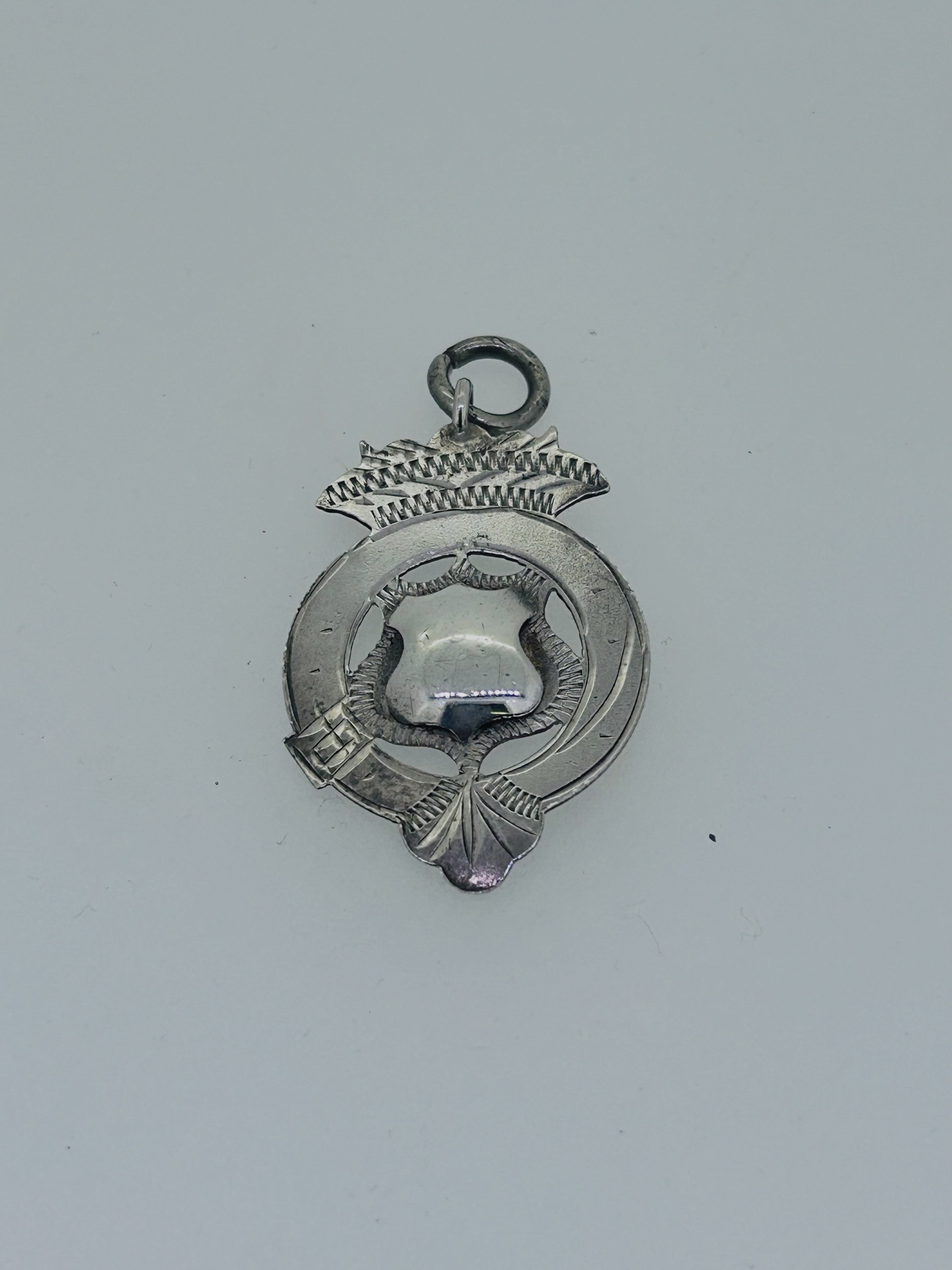 Silver vintage medal pendant, Decorative silver vintage medal pendant.
