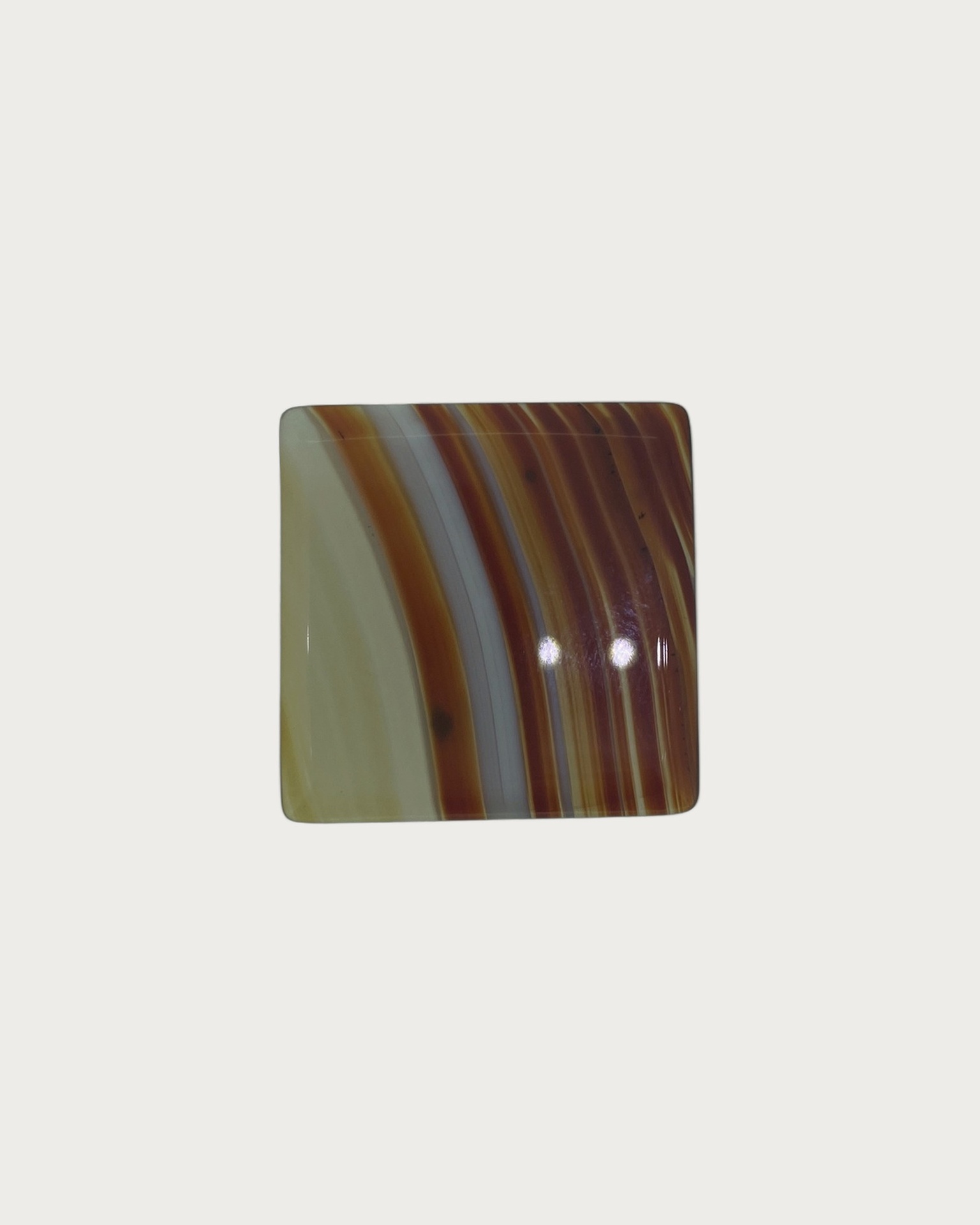 Square Agate Slice, A polished square agate slice with bold banding.